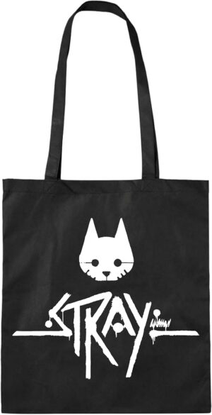 61RMV1V-e8L._AC_SX679_ El Desván Nerd Gato aventuras - Bolso tote de tela - Bolso de tela tote bag negro