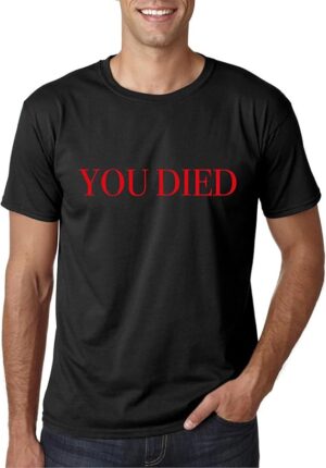 71YEDSBrN5L._AC_SX569_ El Desván Nerd Camiseta para Gamers RPG Souls You Died
